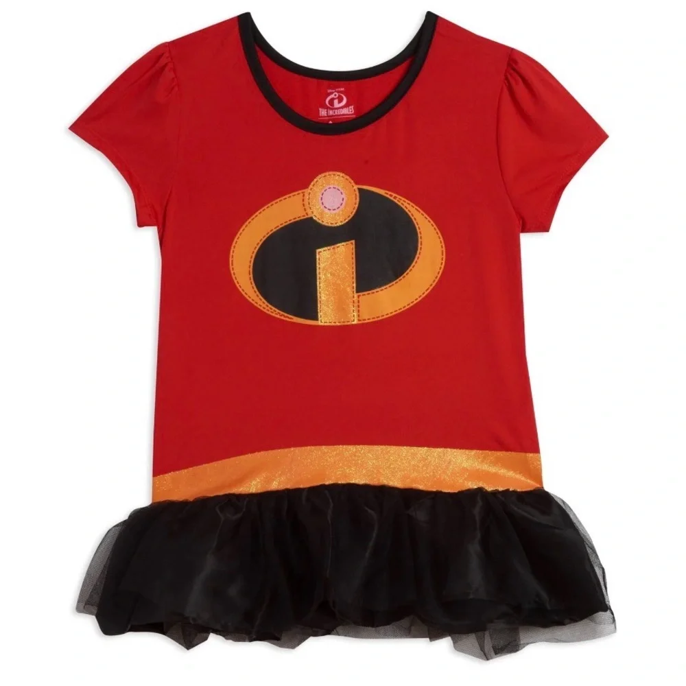 Disney Pixar The Incredibles Girls Cosplay Shirt & Leggings Set Size 5T